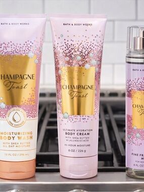 Bath & Body Works Champagne Toast Pink & Gold Body Cream